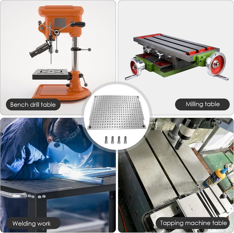JMSMSH 8" x 12" x 1/2" MIC7 Aluminum Fixture/Sacrificial Plate, Mini Pallet - Image 5